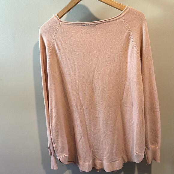 Pink Clover XL Valencia Pink Curved Hem Sweater - Picture 7 of 8